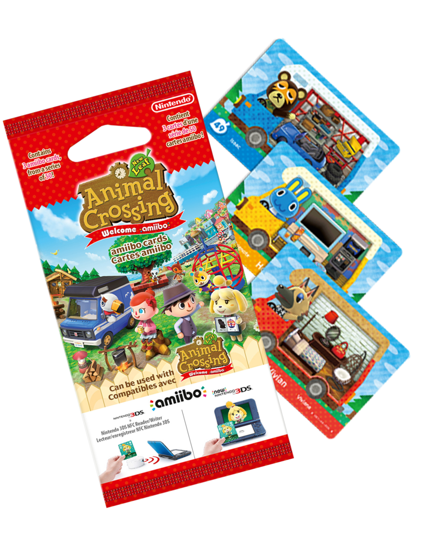 Pack 3 tarjetas amiibo animal crossing: new leaf