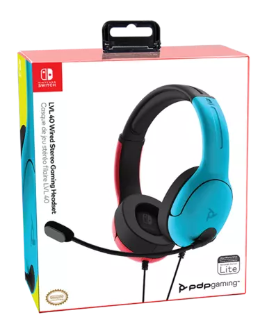 Auriculares Gaming Stereo LVL40 con Cable (Rojo/Azul)
