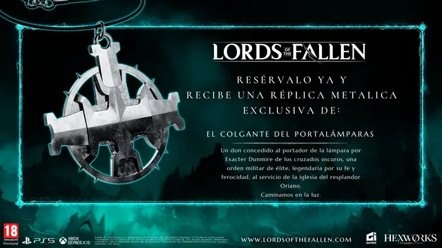 Llavero "Colgante del Portalámparas" - Lords of the Fallen 