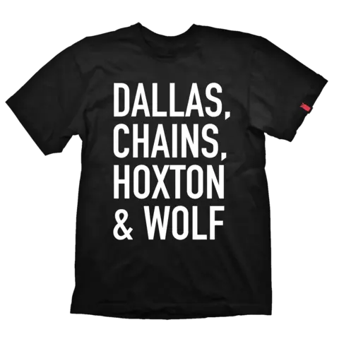 Camiseta negra Dallas Chains Hoxton Wolf Payday 2 Talla L