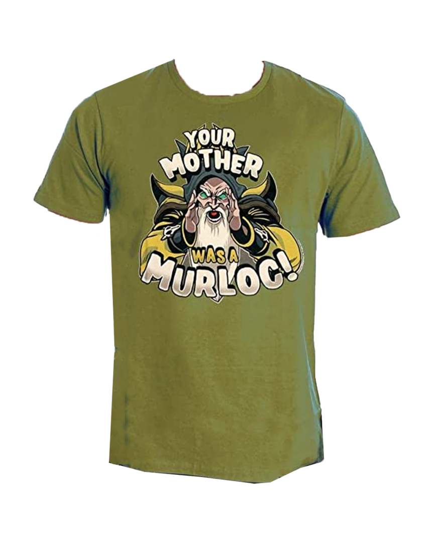 Camiseta verde your mother was a murloc heartstone talla m