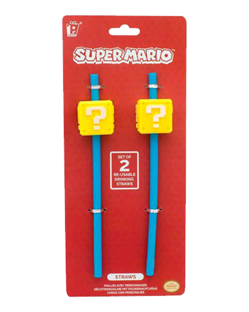 Set pajitas super mario