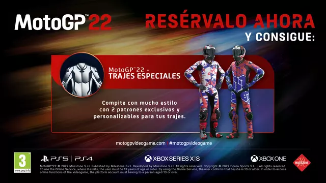 DLC Trajes Especiales MotoGP 22 - PS4
