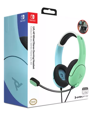Comprar Auriculares LVL40 Aloha Azul y Verde Gaming Licenciados - Switch, Auriculares
