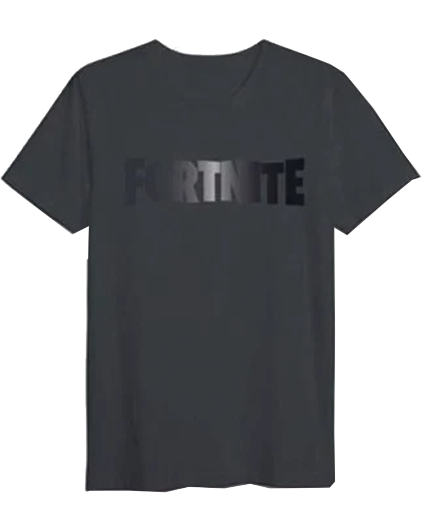 Camiseta logo negro fortnite gris oscuro talla l