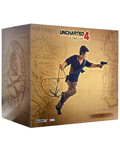 Comprar Figura Nathan Drake Grappling Uncharted 4 + Set de Vasos Chupito Uncharted 4 + Set de Pins Uncharted 4 Figuras de Videojuegos Pack merchandising