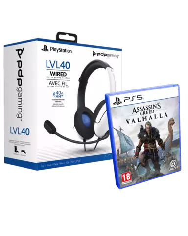Comprar Assassin's Creed: Valhalla + Auriculares Gaming LVL 50 con Cable PS5 Pack Auriculares LVL50