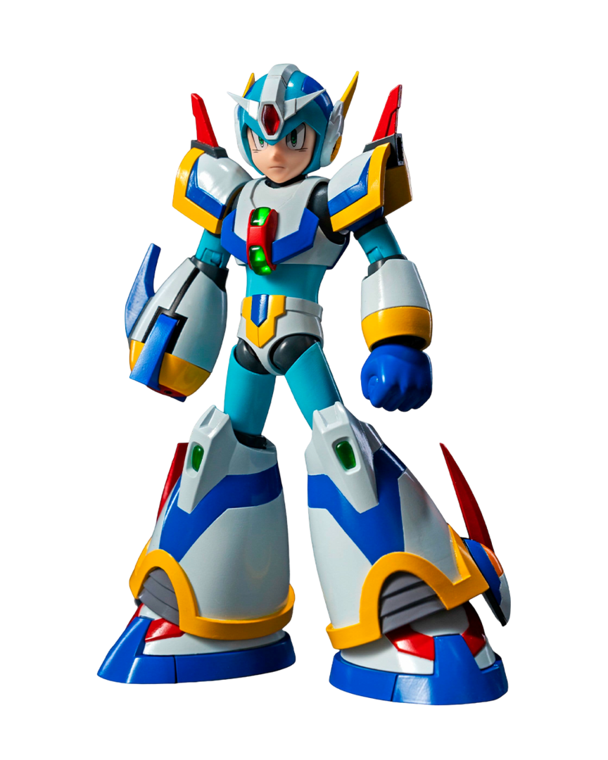 Figura rockman mega man x forcer armor ver. mdlx threezero