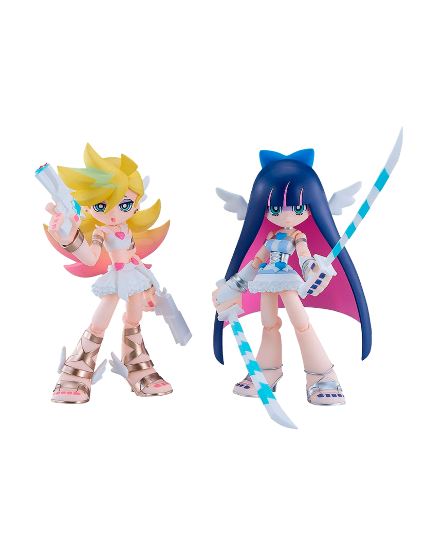 Pack 2 figuras panty & stocking new panty & stocking with garterbelt angel ver. figma good smile