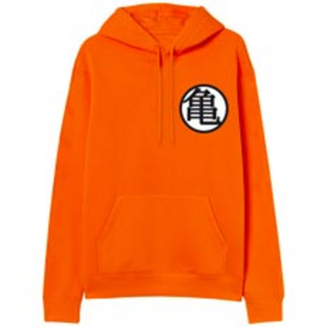 Kame Senin Logo Talla Xl Sudadera Capucha Naranja Chico Dragon Ball