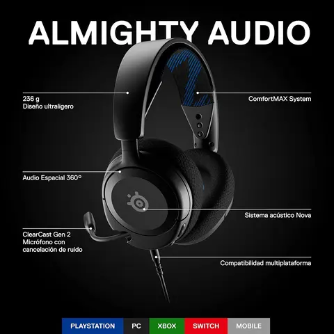 Comprar Auriculares Gaming Arctis Nova 1P con cable Steelseries PS5 screen 1