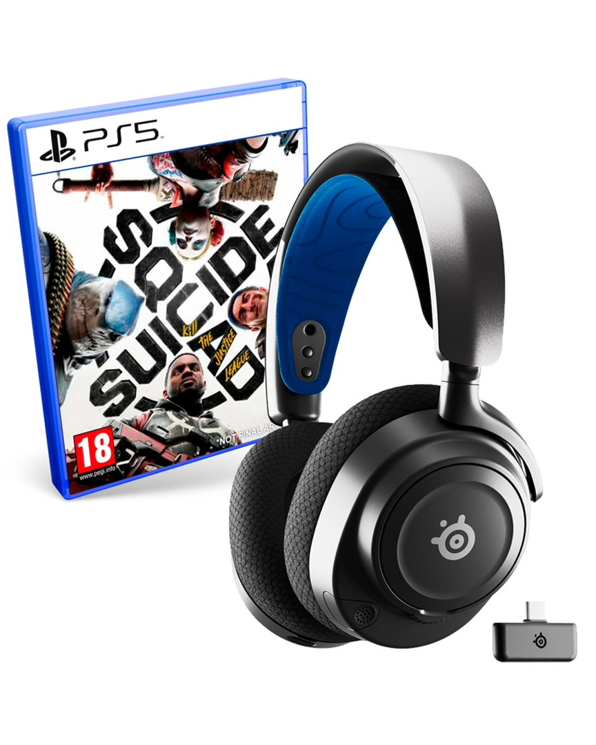 Auriculares Gaming Arctis Nova 7P Inlámbricos Steelseries + Suicide Squad: Kill the Justice League