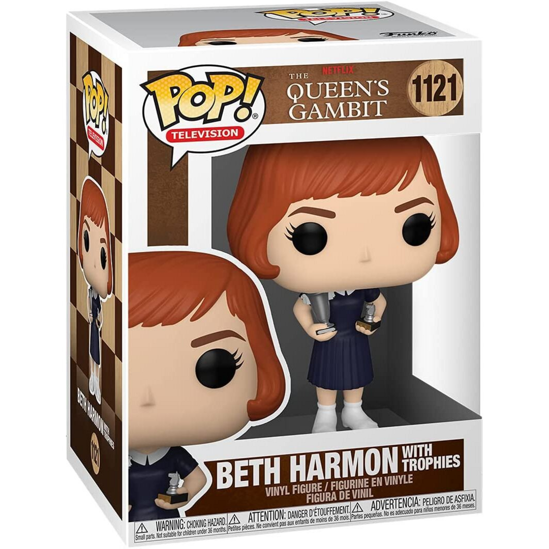 Figura pop gambito de dama beth with trophies