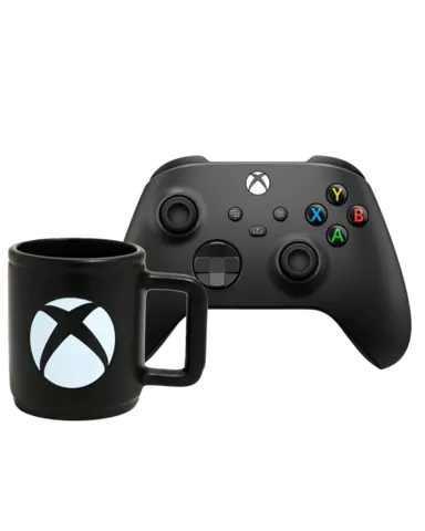 Mando Inalámbrico Carbon Black + Taza Oficial Xbox