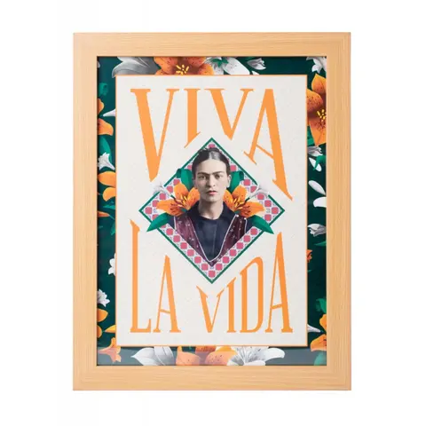 Comprar Print Enmarcado 30X40 cm Frida Kahlo Viva La Vida 