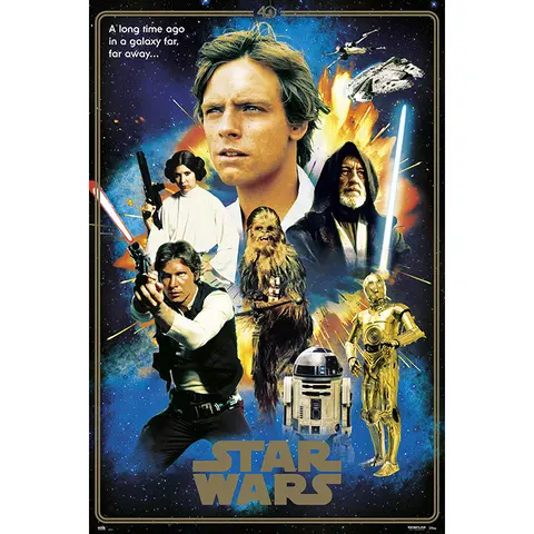 Comprar Poster Star Wars Classic 40 Aniversario Heroes 