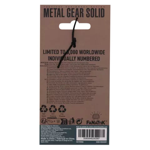 Reservar Llavero Metálico Caja Metal Gear Solid 2 Fanattik Limitada