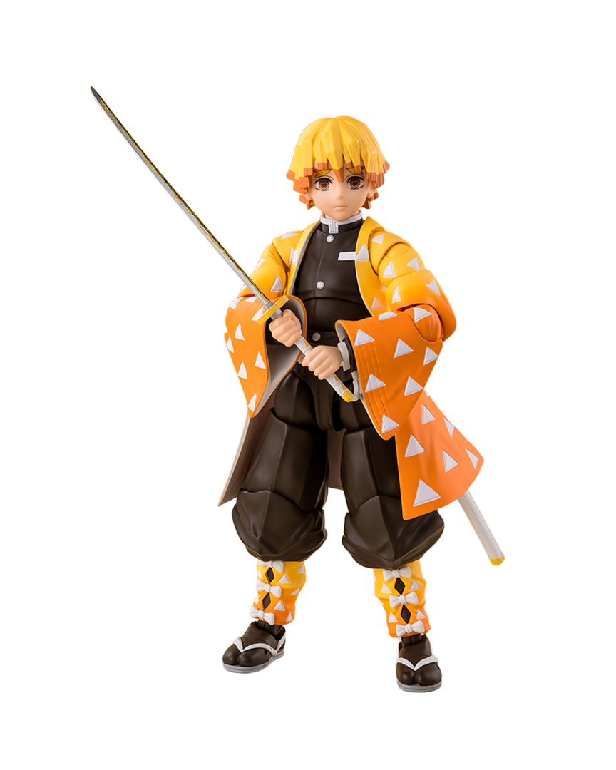 Figura zenitsu agatsuma demon slayer kimetsu no yaiba sh figuarts