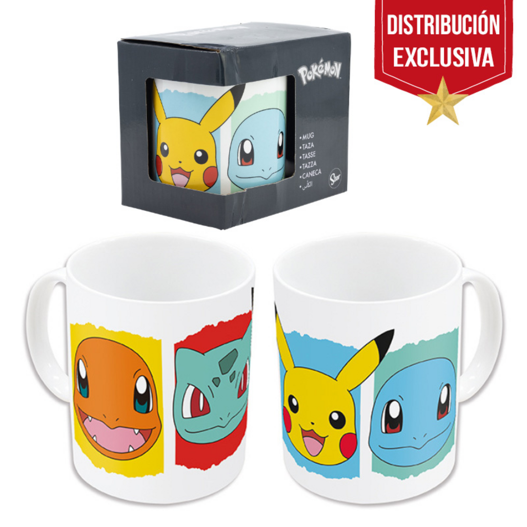Pokémon - taza de 325 ml blanca personajes