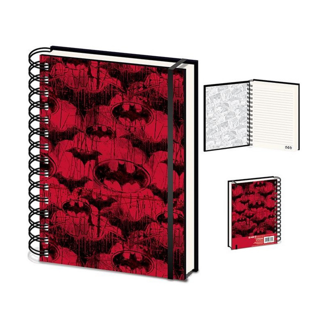 Batman - Cuaderno A5 Espiral Batman Red Logo