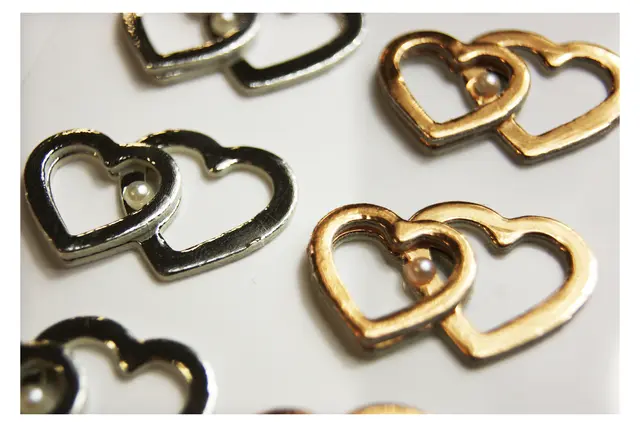 Comprar Pegatinas Topper Scrap & Deco Corazones Oro Y Plata Relieve 