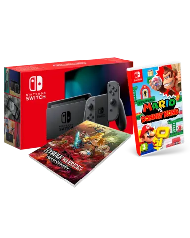 Nintendo Switch JoyCon Gris + Mario Vs Donkey Kong
