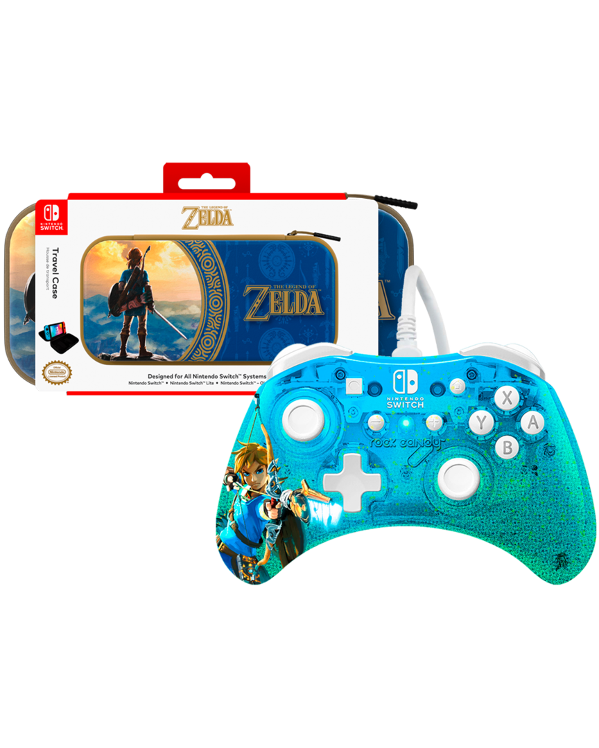 Mando Rock Candy Zelda + Funda Hyrule Azul The Legend of Zelda