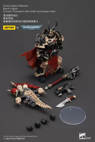 Reservar Figura Campeón Elegido de la Legión Negra con bólter y maza de energía Warhammer 40K 1/18 JoyToy 20cm Figuras Estándar