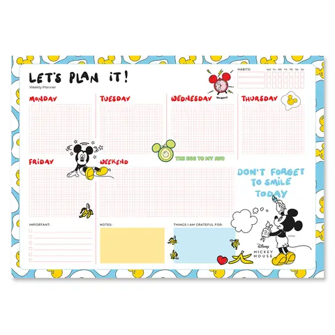 Comprar Bloc Planificador Semanal A3 Mickey Mouse 