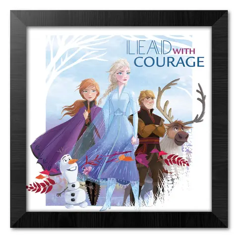 Comprar Print Enmarcado 30X30 cm Disney Frozen Lead With Courage 