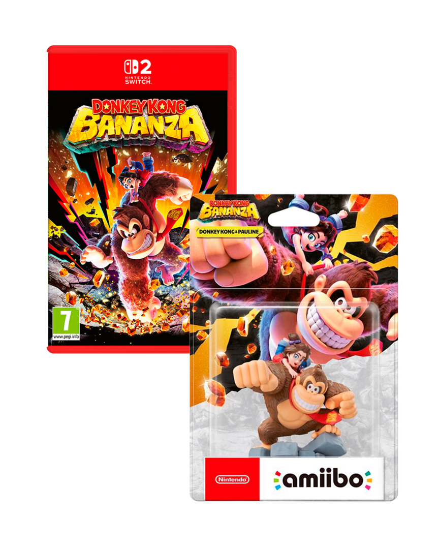 Donkey kong bananza - switch 2 + figura amiibo donkey kong and pauline