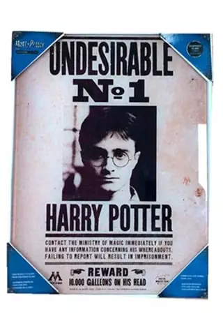 Comprar Indeseable Nº1 Poster De Vidrio 30X40 Harry Potter Estándar