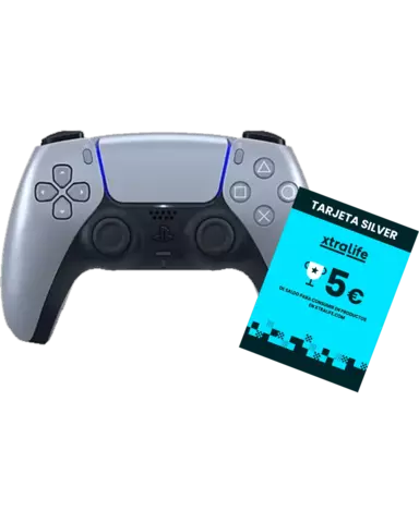 Mando DualSense Sterling Silver + Tarjeta Regalo xtralife 5€