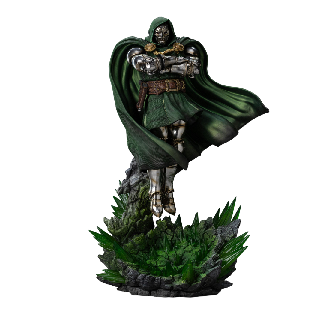 Figura diorama doctor doom the infinity gauntlet marvel legends 1/10 art scale iron studios