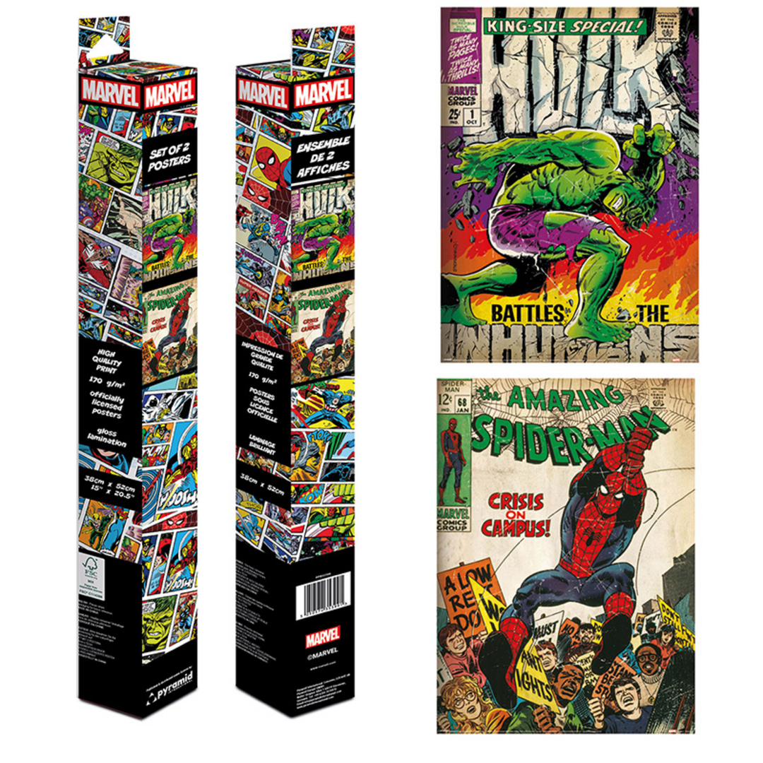 Marvel - póster en caja comic covers