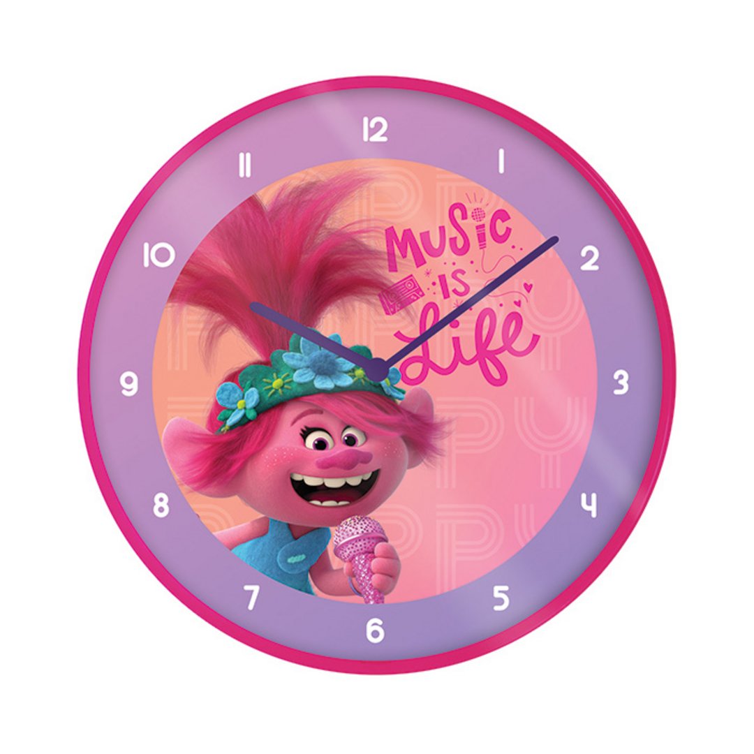Trolls World Tour - Reloj De Pared Music Is Life