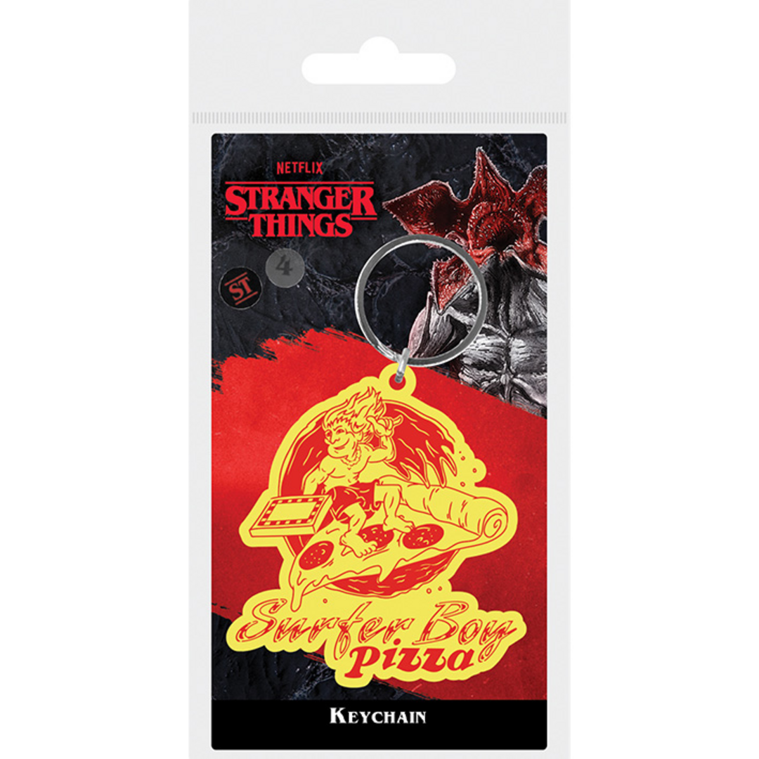 Stranger things - llavero surfer boy pizza