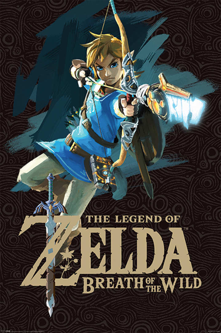 Poster the legend of zelda breath of the wild portada videojuego