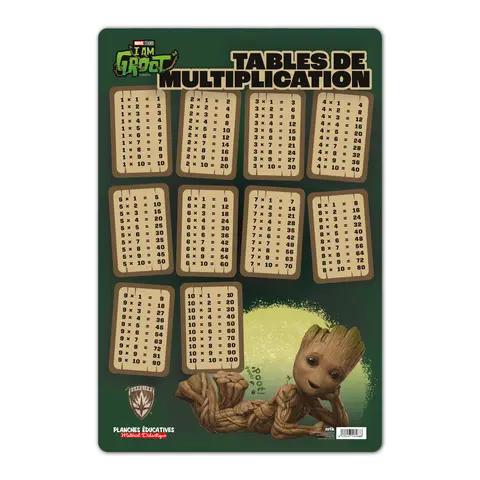 Comprar Lamina Educativa Frances Table De Multiplication Marvel Groot 
