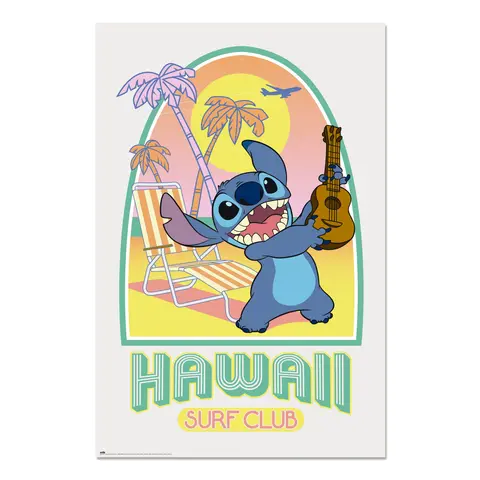 Comprar Poster Disney Stitch Hawaii Club Surf 