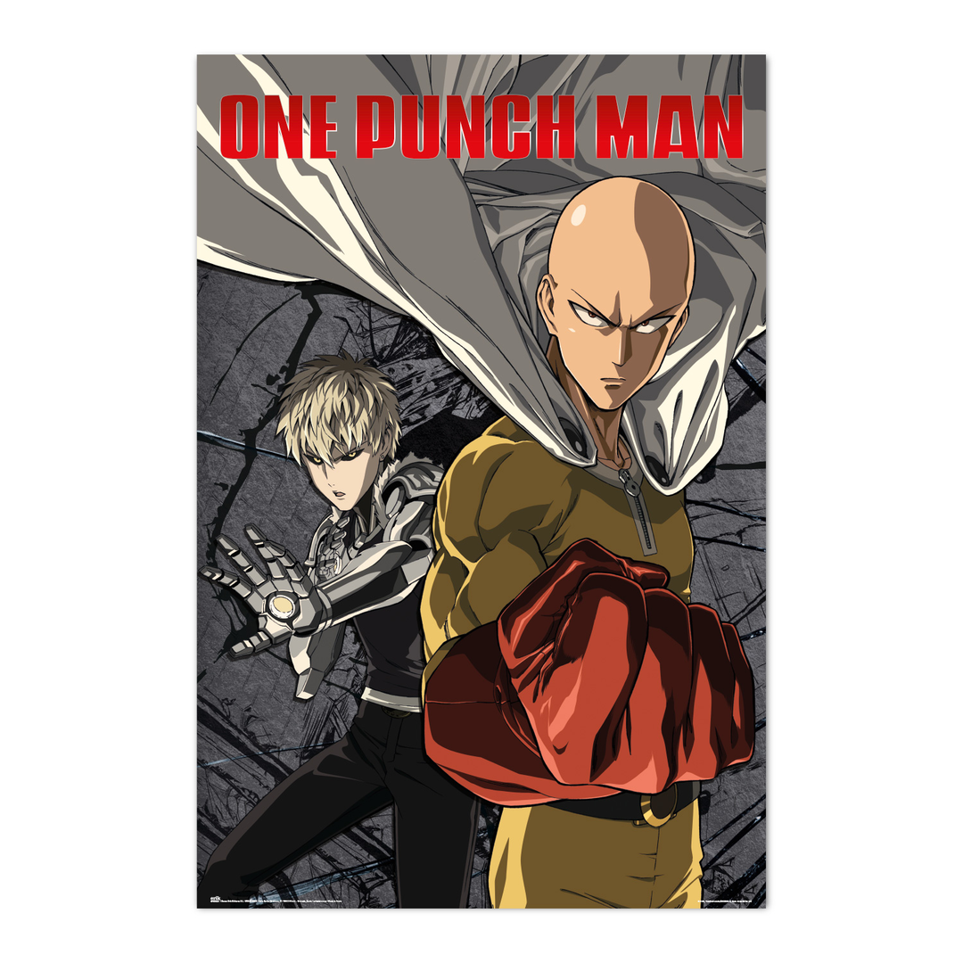 Poster one punch man saitama & genos