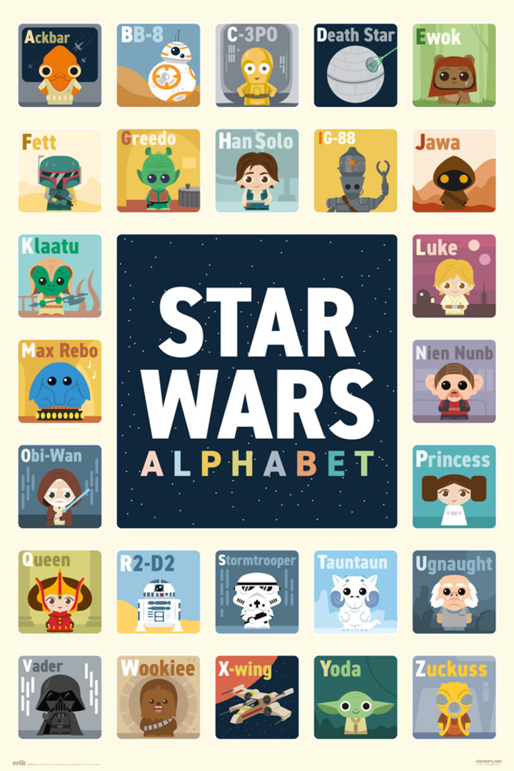 Poster star wars alfabeto