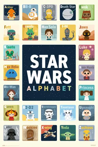 Comprar Poster Star Wars Alfabeto 