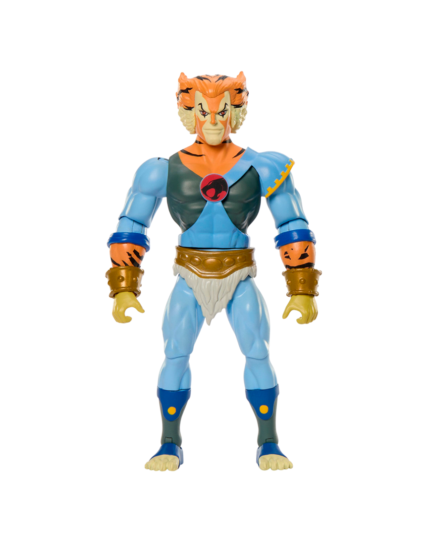 Masters of the Universe Origins & ThunderCats Figura de acción articulada de 14cm de Tygra, cruce de los años 80, juguete con armadura intercambiable, un accesorio de látigo con bolas y cómic, JFW96