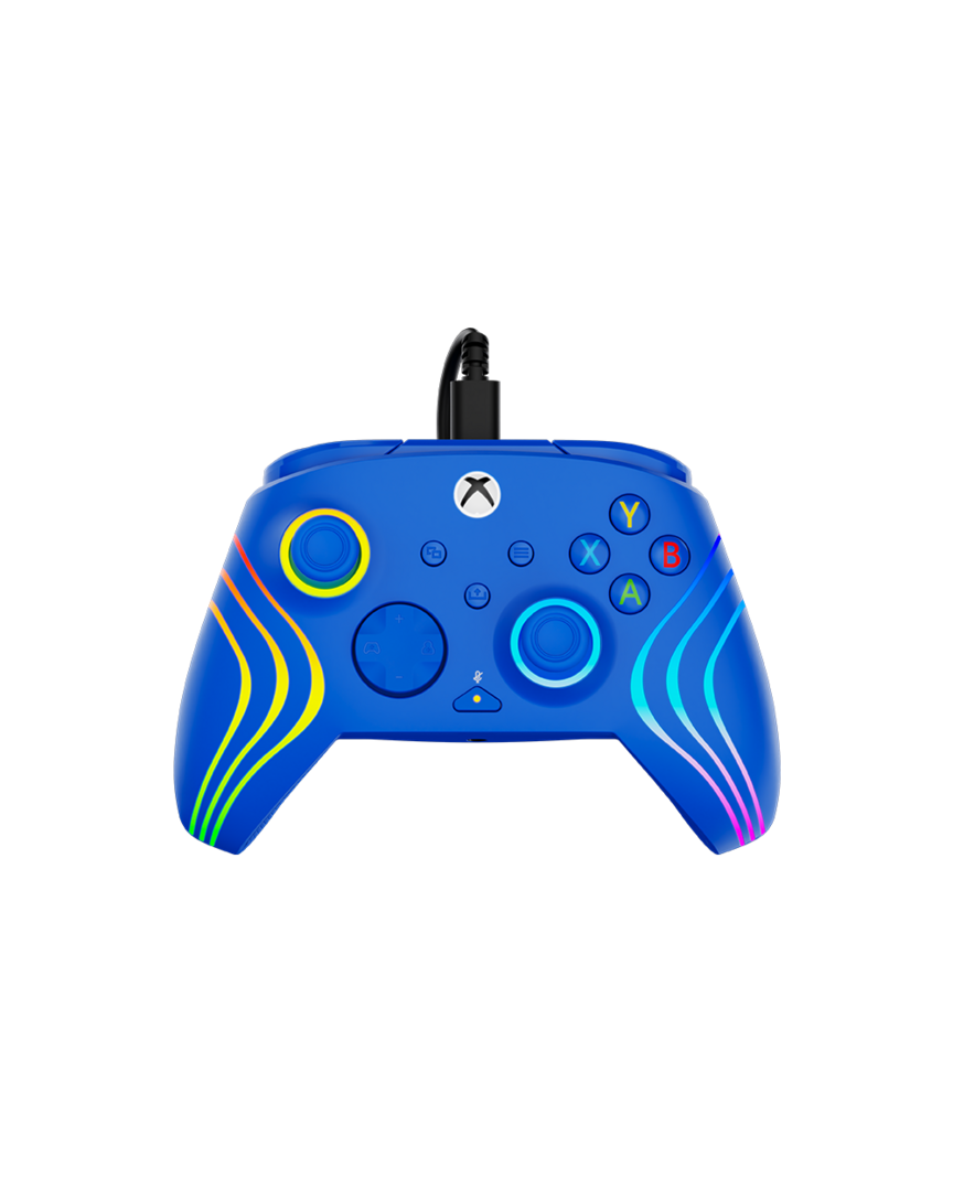Mando afterglow wave con cable · azul