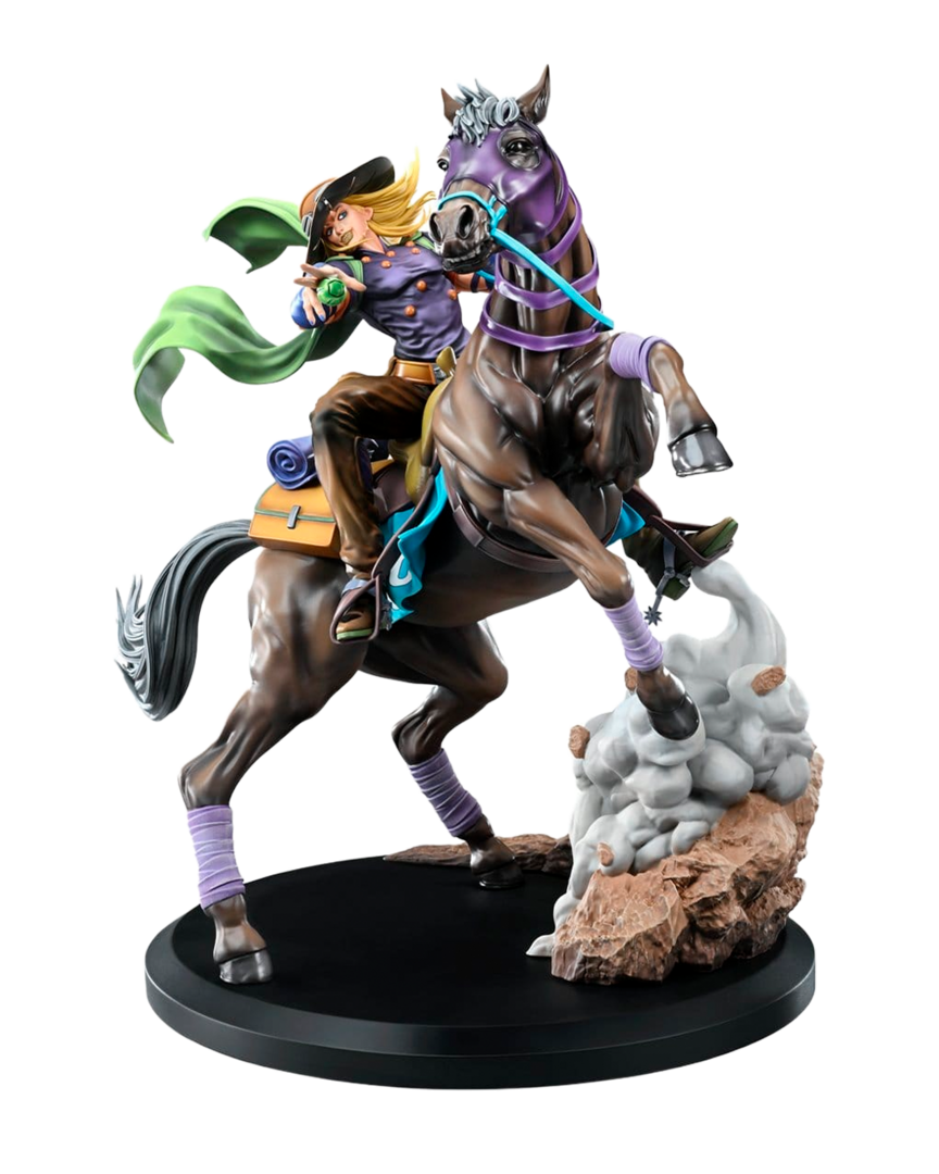 Figura gyro zeppeli & valkyrie jojo's bizarre adventure: steel ball run chozo art medicos