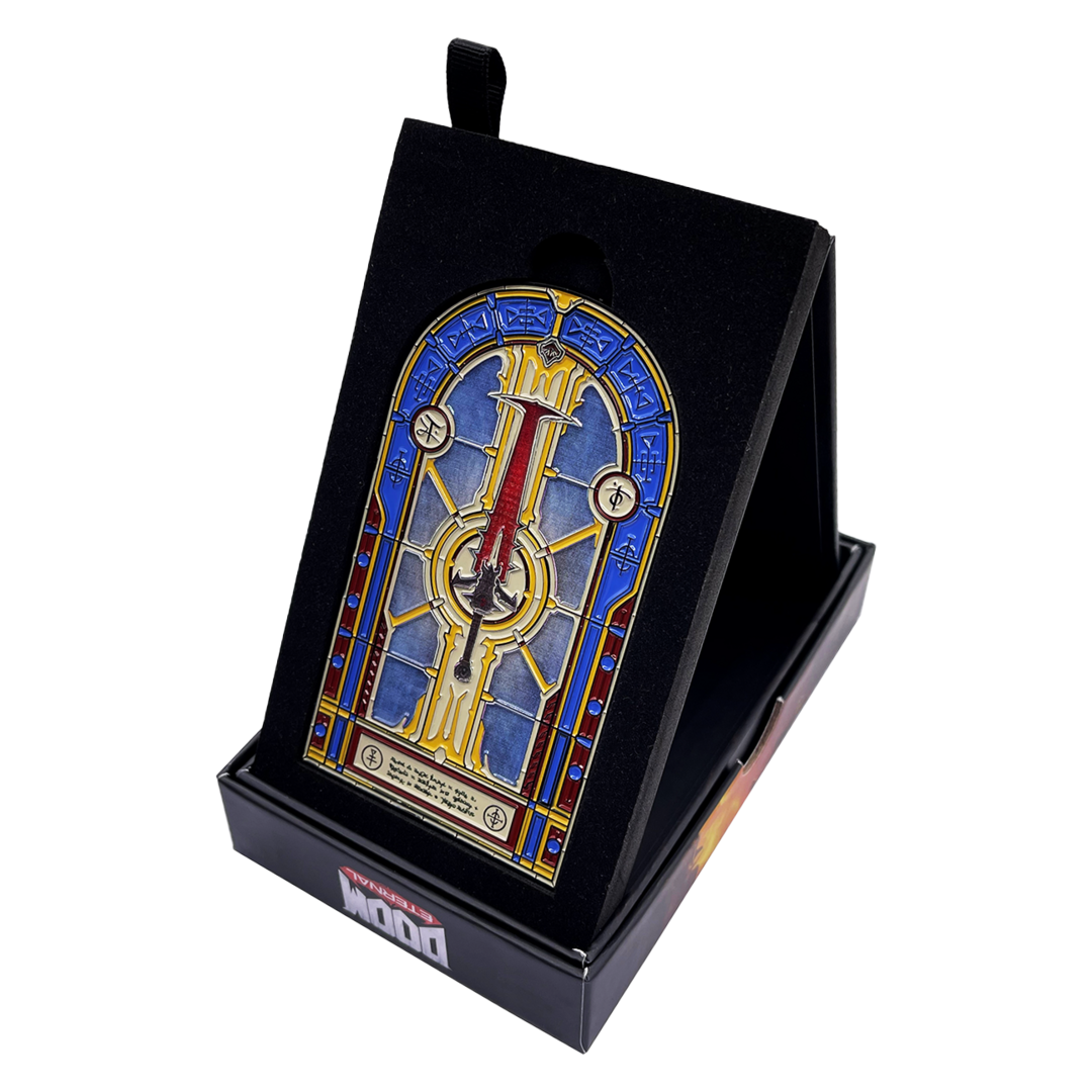 Doom limited edition crucible sword stained glass window ingot