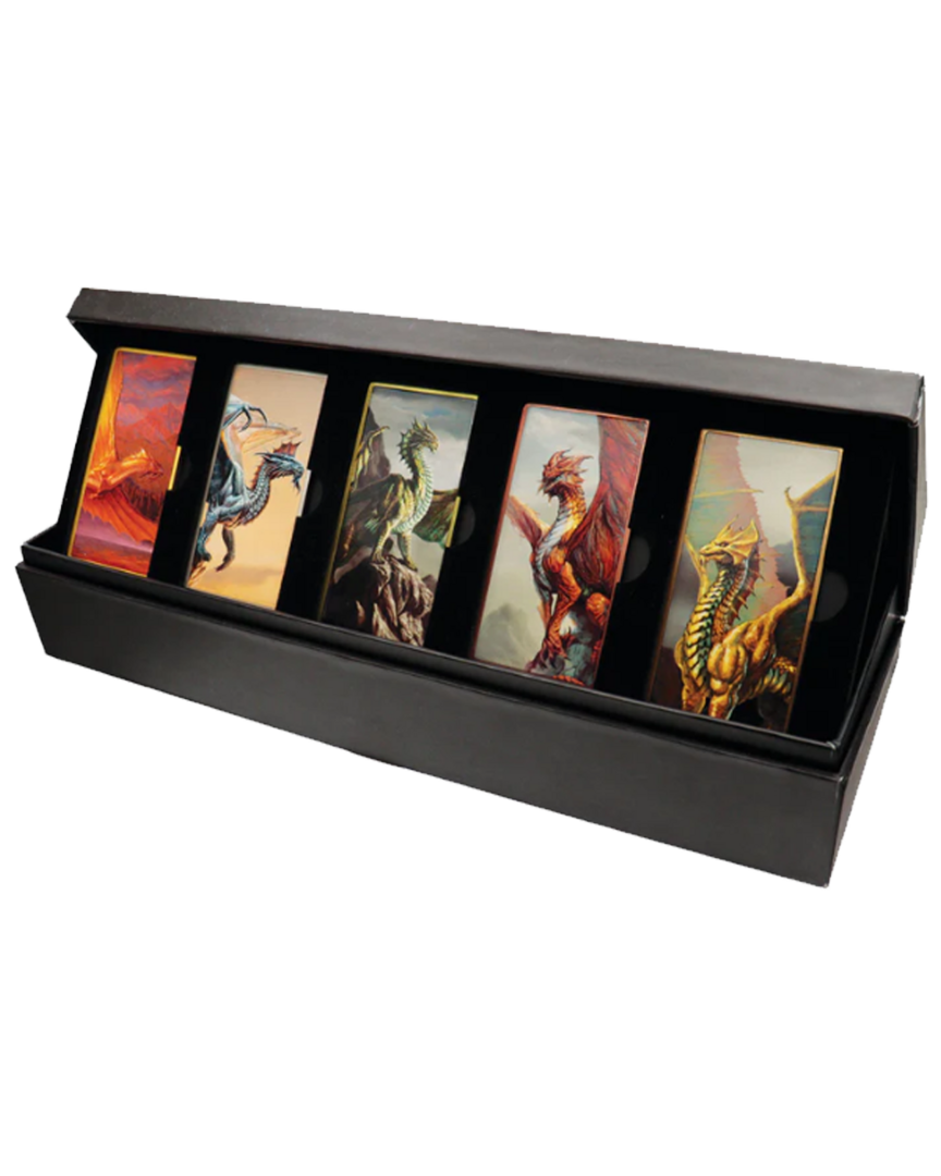 Set de 5 lingotes metálicos dragones dungeons & dragons edición limitada fanattik
