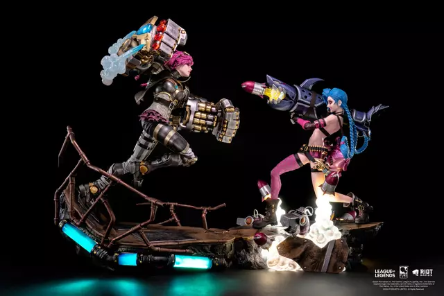 Reservar Figura Jinx & Vi Bundle Estatua Diorama Resina Escala 1/6 League of Legends 32 cm + 40 cm Estatuas