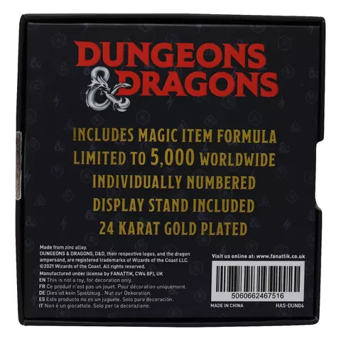 Comprar Medallón Amleto de Vida Dungeons & Dragons Chapado en Oro 24k Edición Limitada Fanattik Limitada